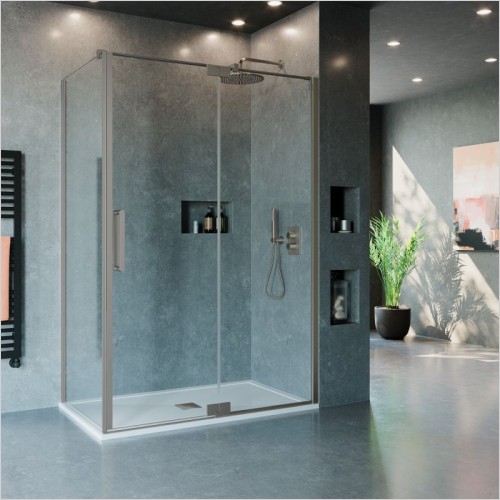 Crosswater Showers - Optix 10 Side Panel For Pivot Door W/Inline Line Panel 900mm