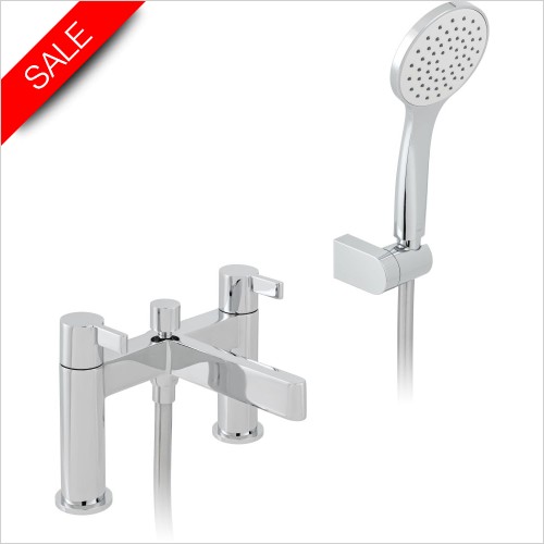 Vado Taps & Mixers - Edit 2 Hole Bath Shower Mixer Deck Mounted With Shower Kit