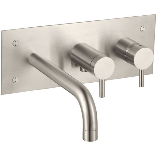 JTP Taps & Mixers - Inox Wall Mounted Bath Shower Mixer With Hose Attachment