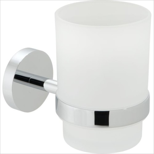 Vado Accessories - Spa Frosted Glass Tumbler & Holder Wall Mounted