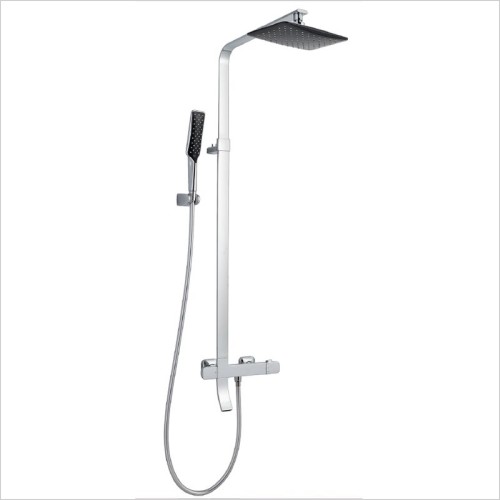 JTP Showers - Thermostatic Shower Pole With Overhead Shower