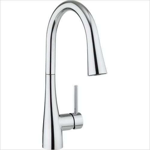Crosswater Taps & Mixers - Cook Kitchen Mixer With Concealed Dual Function Spray