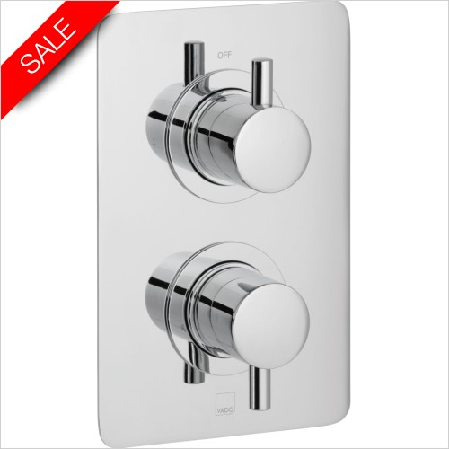 Vado Showers - Celsius Square 1 Outlet 2 Handle Concealed Thermostatic